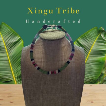 Xingu Tribe small light green necklace